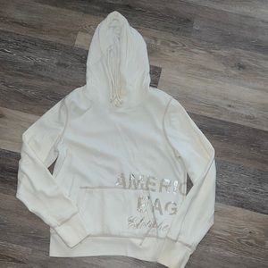 off white / cream American Eagle hoodie size medium